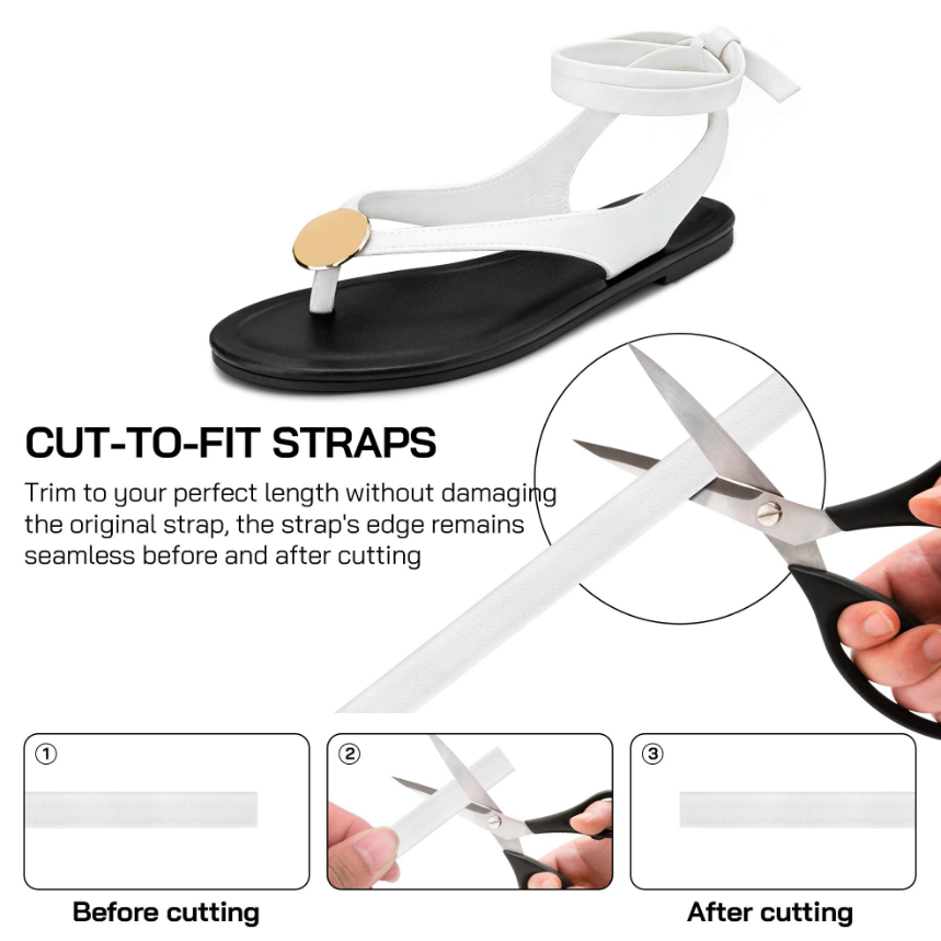 Adjustable Lace-Up Flat Sandals