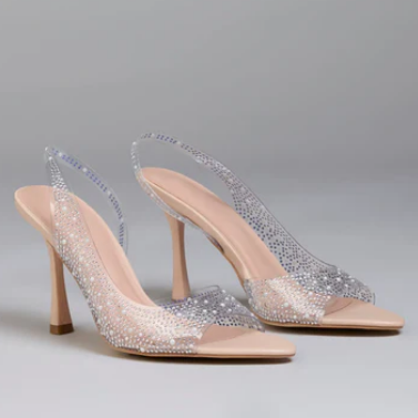 PERSPEX SLINGBACK HEELS