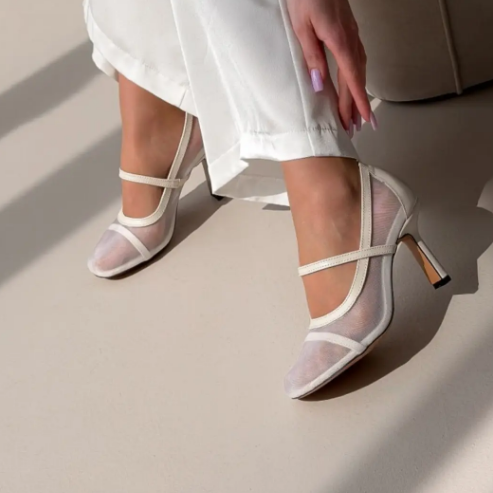 Elegant Mesh Heels
