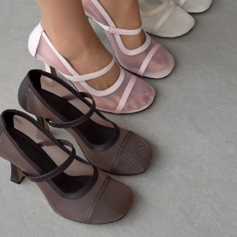 Elegant Mesh Heels