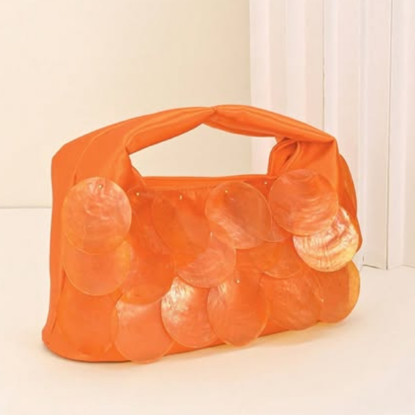 Orange Shell Summer Handbag