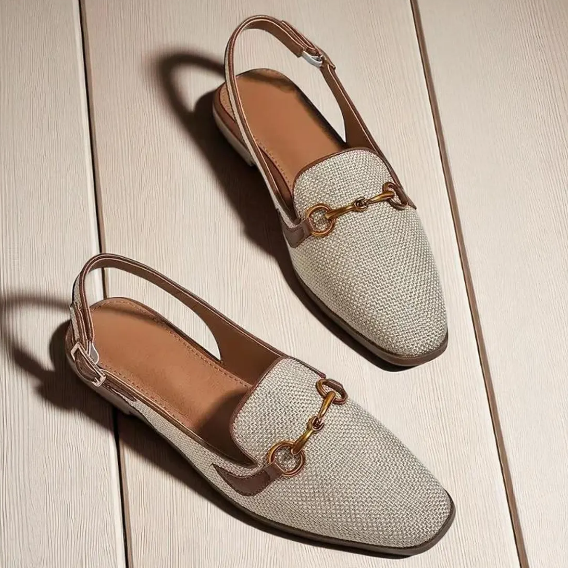 Soft Slingback Flat Dressy Loafers