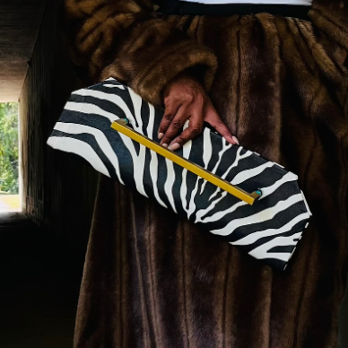 Bold Zebra Print Fashion Clutch