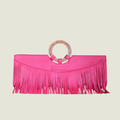 Fringed Solid Clutch