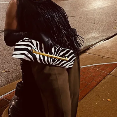 Bold Zebra Print Fashion Clutch