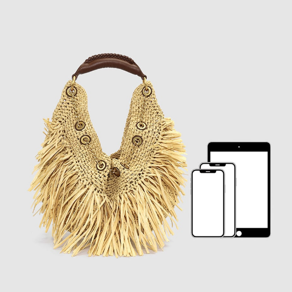 Handmade Knitting Tassel Summer Bag