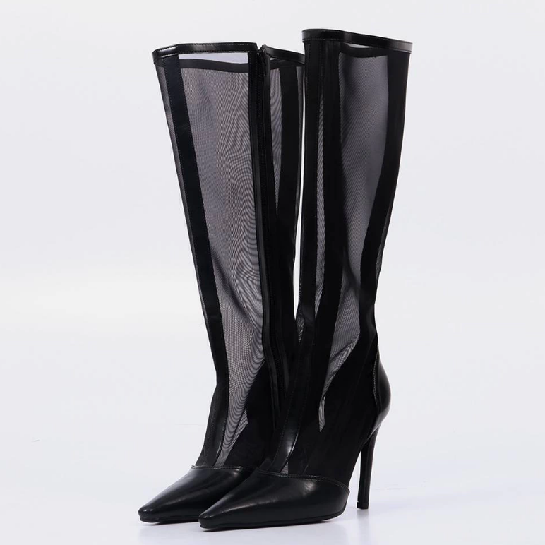 Summer Mesh Knee High Boots