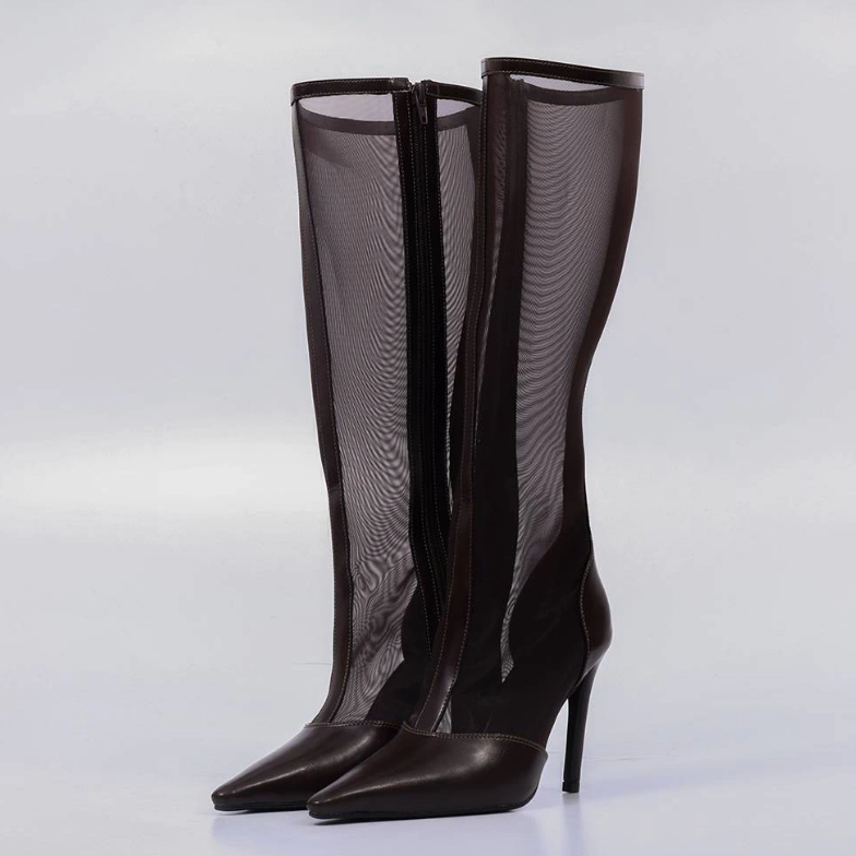 Summer Mesh Knee High Boots