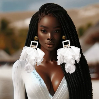 Fab Flower Pleated Earrings