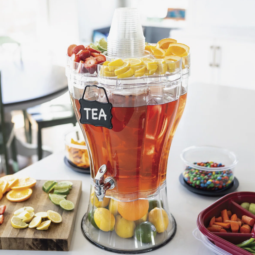 Beverage Dispenser with Stand - Stackable Drink Server for Parties