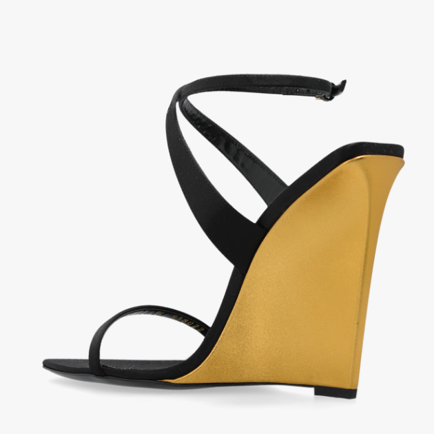Dazzle Gold Wedge Sandals