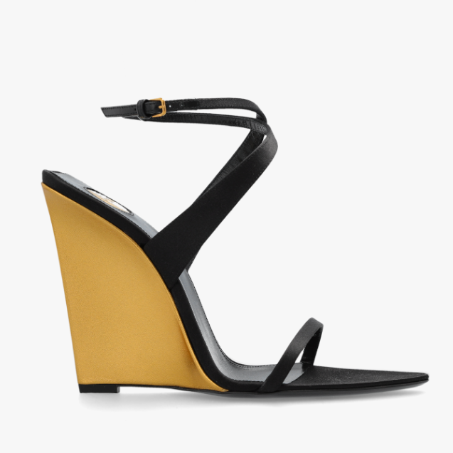 Dazzle Gold Wedge Sandals
