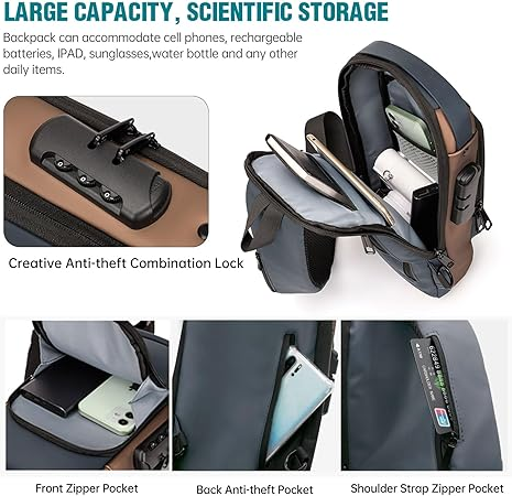 Anti Theft Password Lock Crossbody Bag