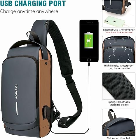 Anti Theft Password Lock Crossbody Bag