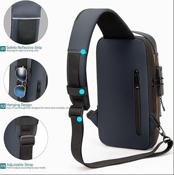 Anti Theft Password Lock Crossbody Bag