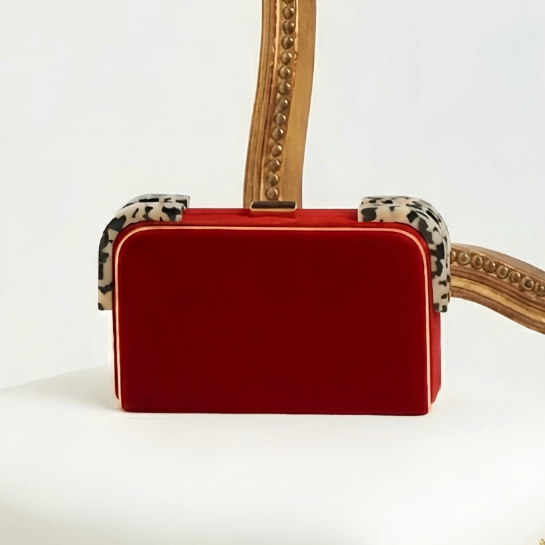 Classic Rectangular Velvet Clutch