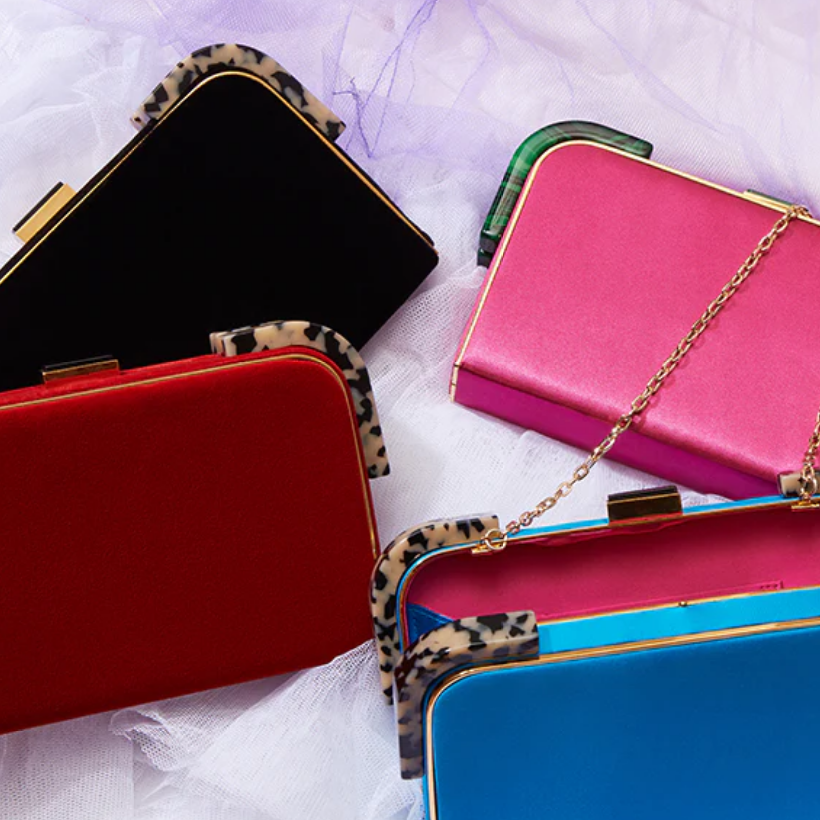 Classic Rectangular Velvet Clutch