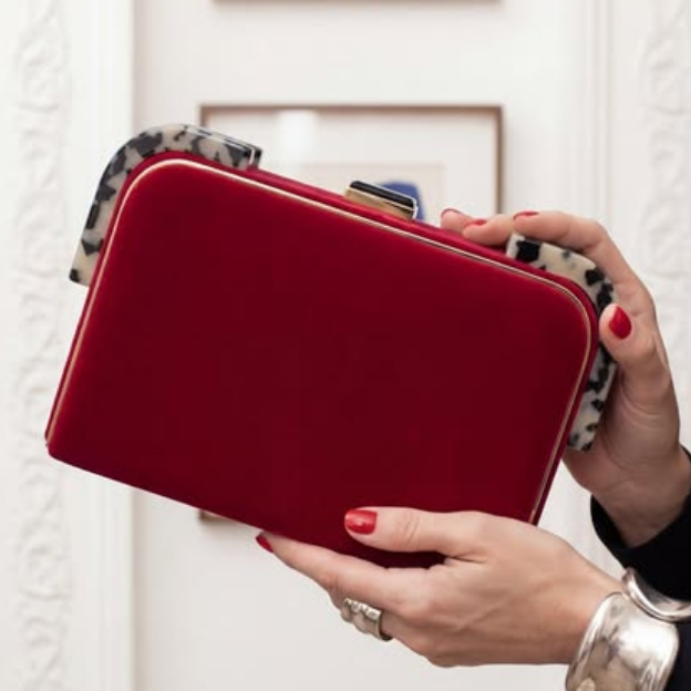 Classic Rectangular Velvet Clutch
