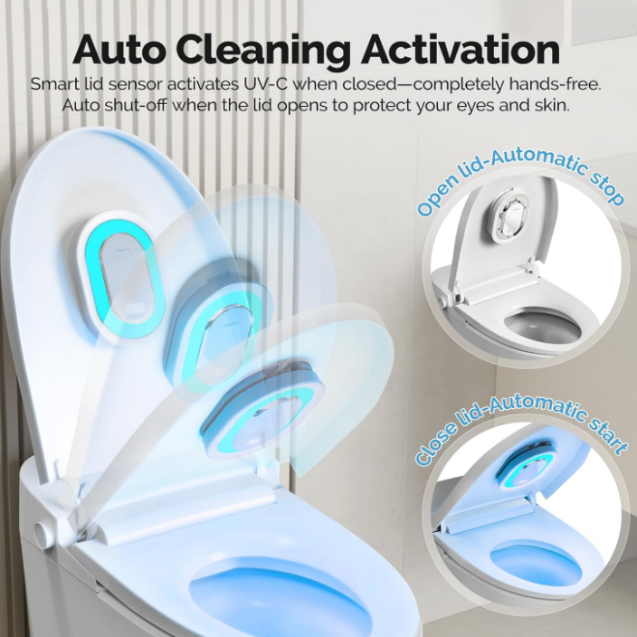 Motion Activated Smart Toilet UV-C Sanitizing &Odor-Control System