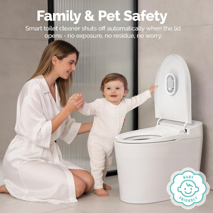 Motion Activated Smart Toilet UV-C Sanitizing &Odor-Control System