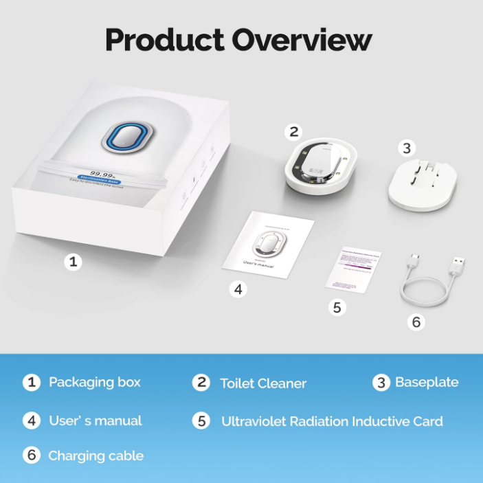 Motion Activated Smart Toilet UV-C Sanitizing &Odor-Control System