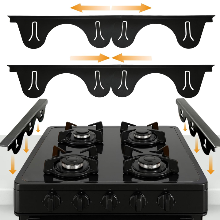 Adjustable Stainless Steel Stove Gap Covers (2 Pack)