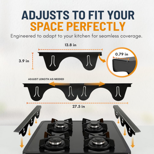 Adjustable Stainless Steel Stove Gap Covers (2 Pack)