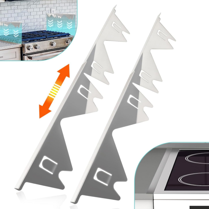 Adjustable Stainless Steel Stove Gap Covers (2 Pack)