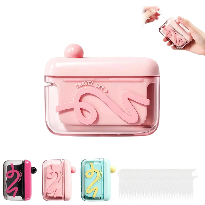 Automatic Pop-up Portable Floss Dispenser With 10 Pcs Dental Floss