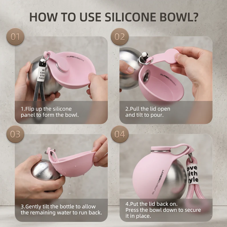 2-in-1 Portable Dog Water Bottle