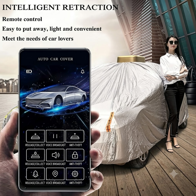 Solar Charging Smart Remote Control Automatic Car Cover