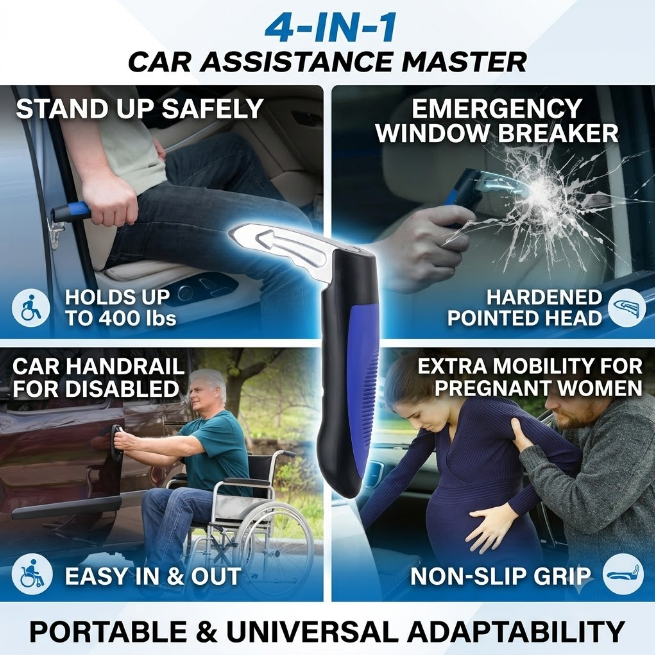 Multi-functional Car Door Handles For The Elderly