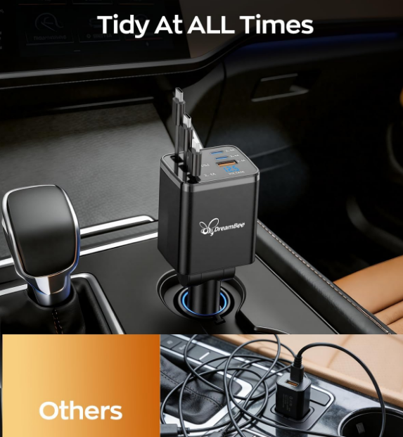 Super Fast Retractable Car Charger