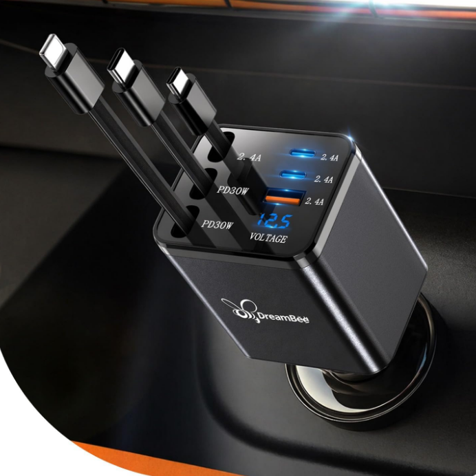 Super Fast Retractable Car Charger