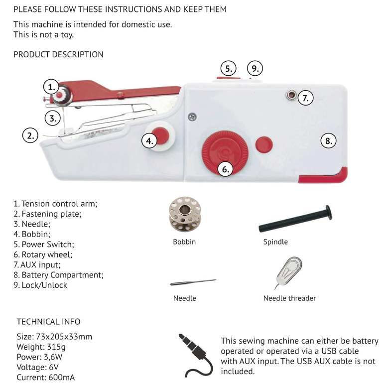 Handheld Portable Sewing Machine Mini