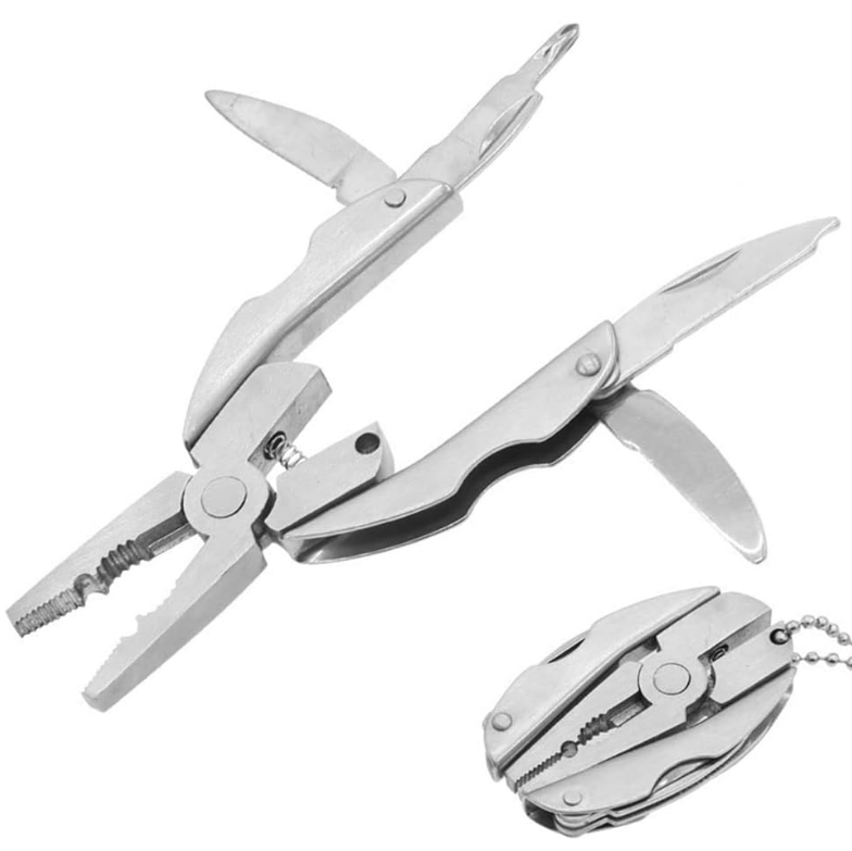 7-in-1 Micro Pocket Stainless Steel Foldable Multitool with Screwdrivers