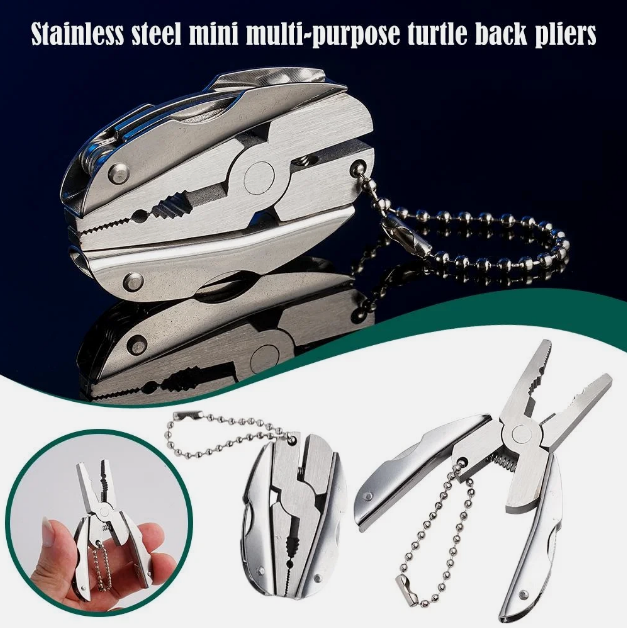 7-in-1 Micro Pocket Stainless Steel Foldable Multitool with Screwdrivers