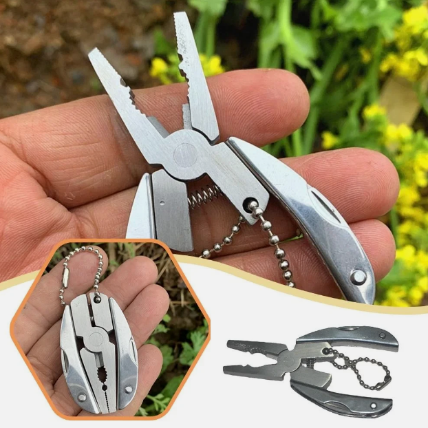 7-in-1 Micro Pocket Stainless Steel Foldable Multitool with Screwdrivers