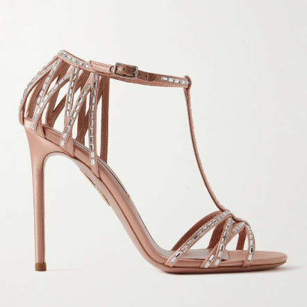 Forever Crystal-embellished Satin Sandals