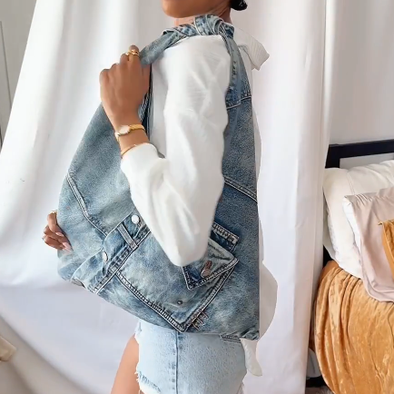 Stunning Denim Tote Shoulder Bag