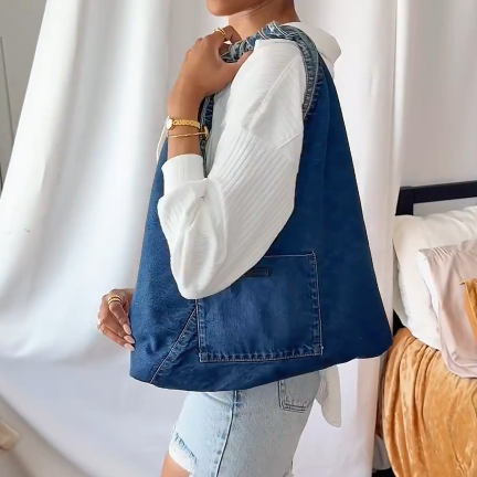 Stunning Denim Tote Shoulder Bag