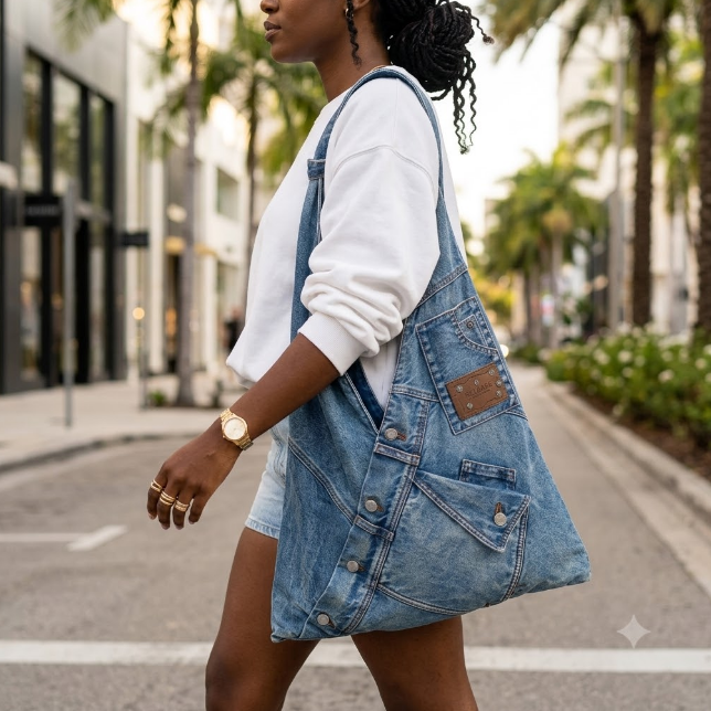 Stunning Denim Tote Shoulder Bag
