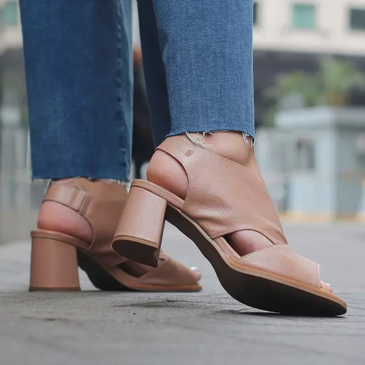 Women's Fishmouth Thick Heel Shoes