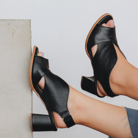 Women's Fishmouth Thick Heel Shoes