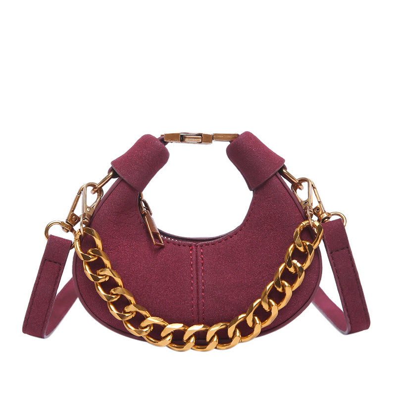 Suede Crossbody Mini Bag