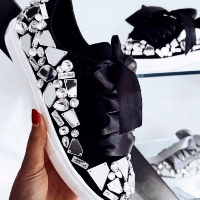 Shiny Flat Casual Shoes