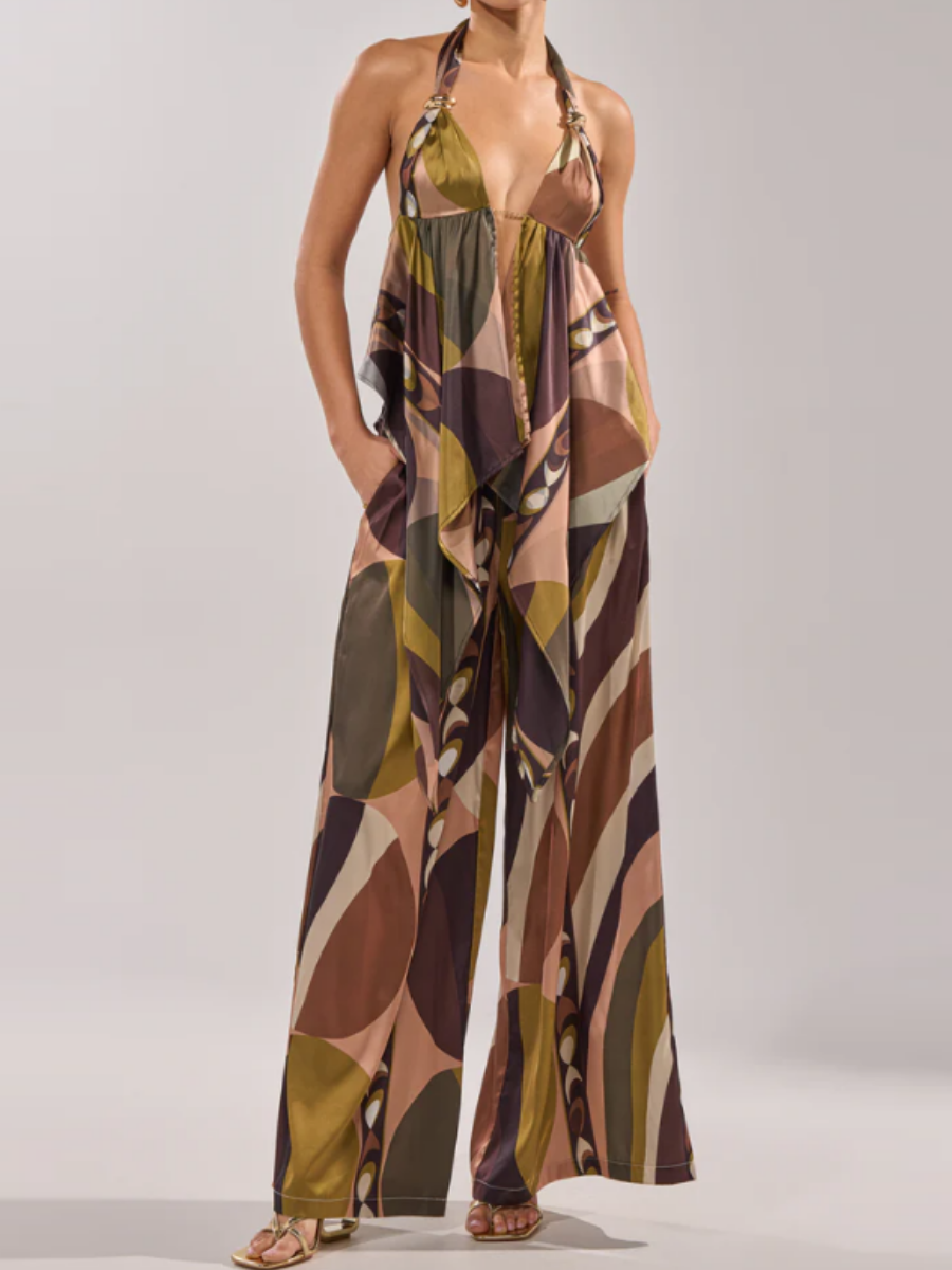 Breezy Printed Pants Set