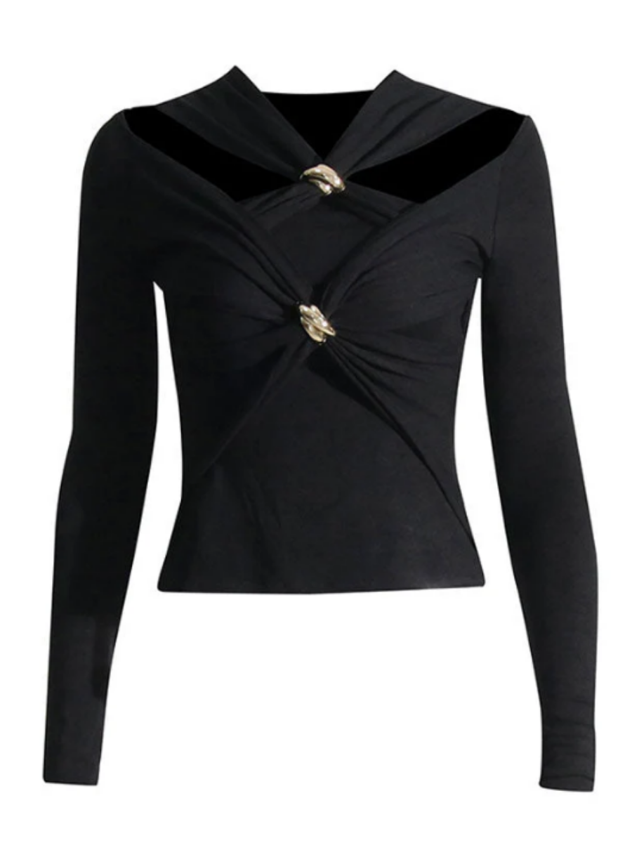 Cut Out Crop Fitted Top