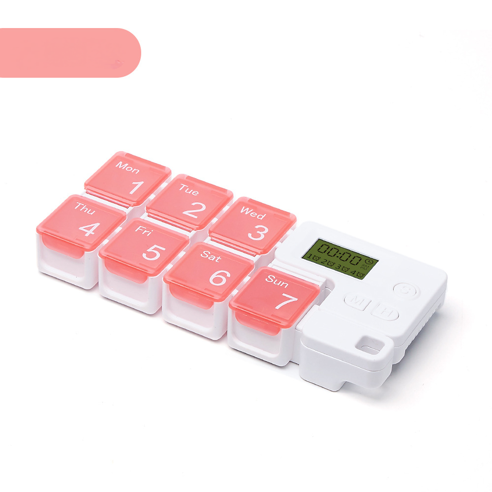 Weekly Pill Box with AM/PM Automatic Alarm Reminder