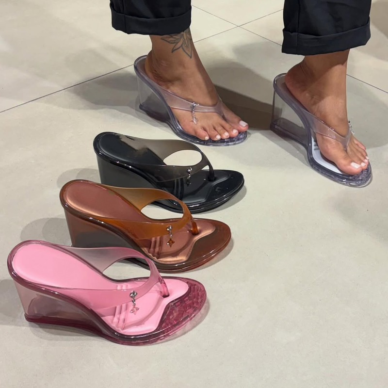 Summer Clear Platform Heels